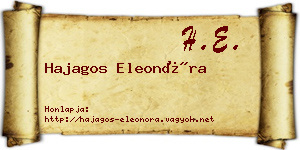 Hajagos Eleonóra névjegykártya